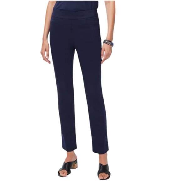 Chico's Blue Straight Leg Pants for Effortless Style - Picture 1 of 9